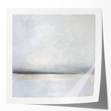 Minimalist Office Wall Art - Modern Gray Abstract Canvas Print