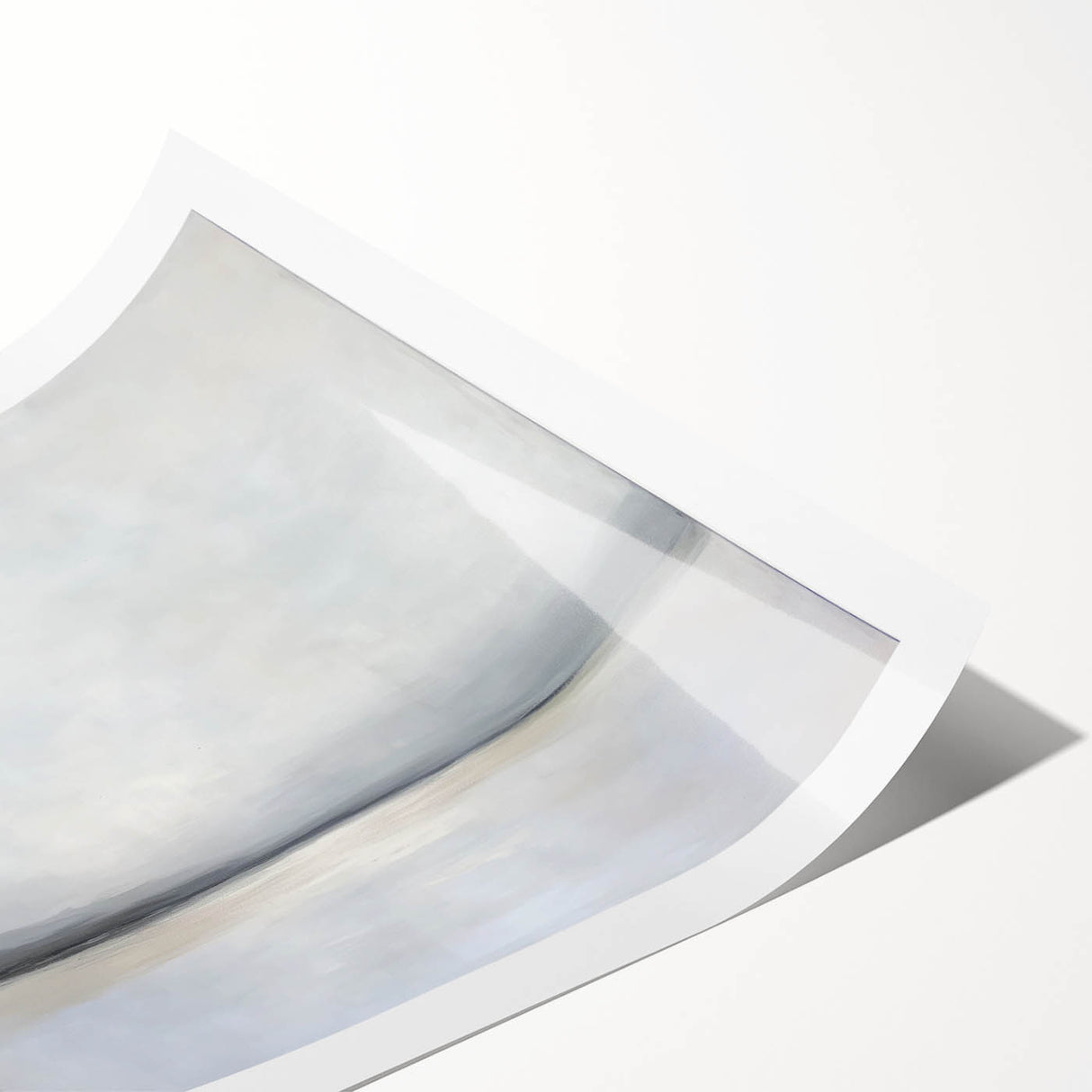 Minimalist Office Wall Art - Modern Gray Abstract Canvas Print