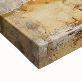 Abstract architectural wall art on stretched canvas showcasing vibrant geometric shapes and bold colors, perfect for modern home decor accents.