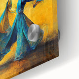 Abstract figurative wall art piece showcasing vibrant colors and intricate designs in a close-up view, perfect for modern home decor. Printed on acrylic glass for a sleek finish.