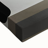 Abstract geometric stretched canvas featuring vibrant colors and intricate patterns, suitable for modern home decor, showcasing a close-up view of the artwork's texture and design details. Perfect for adding a contemporary touch to living spaces.