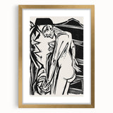 Expressionist Art: Female Nude by Ernst Ludwig Kirchner Print