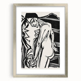 Expressionist Art: Female Nude by Ernst Ludwig Kirchner Print
