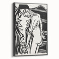 Expressionist Art: Female Nude by Ernst Ludwig Kirchner Print
