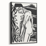 Expressionist Art: Female Nude by Ernst Ludwig Kirchner Print