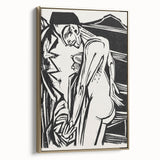 Expressionist Art: Female Nude by Ernst Ludwig Kirchner Print