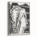 Expressionist Art: Female Nude by Ernst Ludwig Kirchner Print