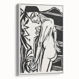 Expressionist Art: Female Nude by Ernst Ludwig Kirchner Print