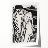 Expressionist Art: Female Nude by Ernst Ludwig Kirchner Print