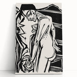 Expressionist Art: Female Nude by Ernst Ludwig Kirchner Print