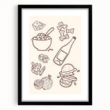 Extra large abstract art print featuring colorful, textured brush strokes on a framed canvas, ideal for living room decor.