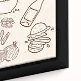 Close-up of black wall art featuring textured, colorful abstract design on a framed canvas, ideal for living room decor.