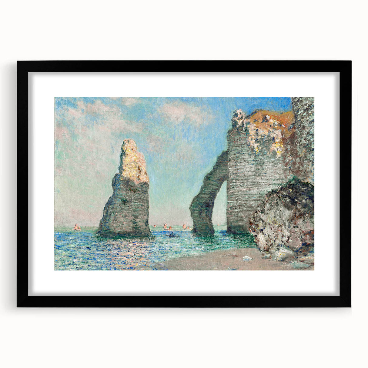 Claude Monet's The Cliffs at Étretat - Impressionist Seascape Print