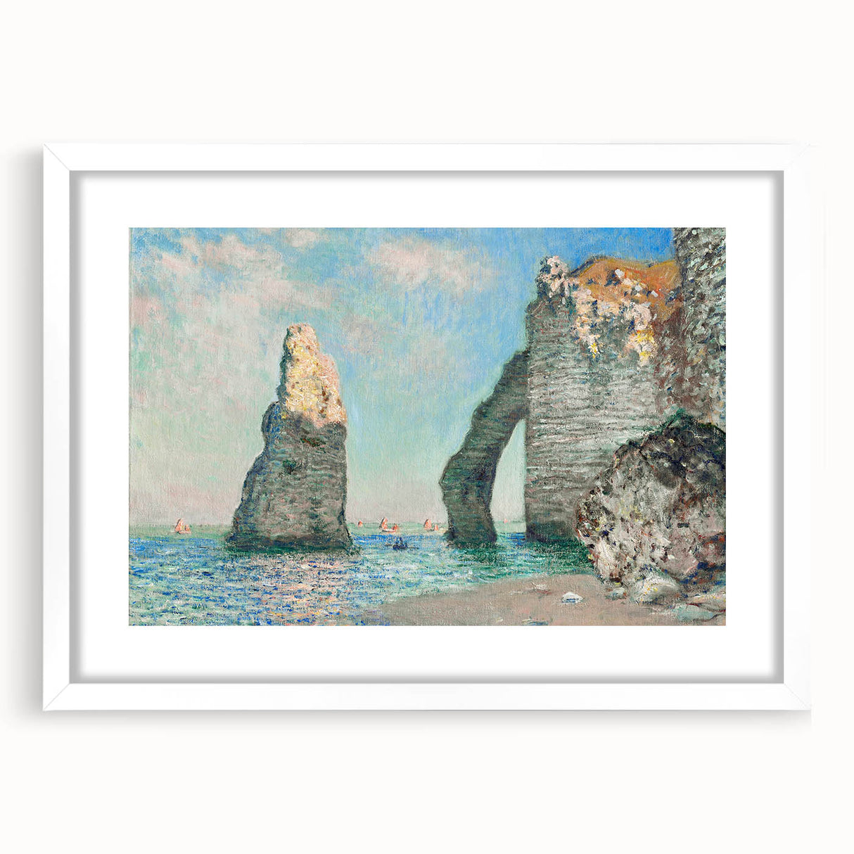 Claude Monet's The Cliffs at Étretat - Impressionist Seascape Print