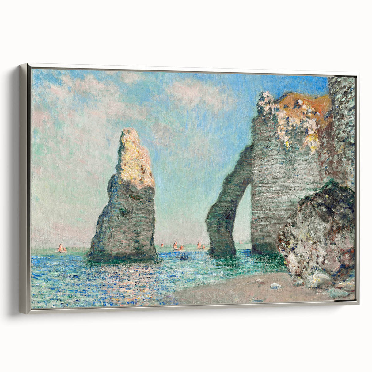 Claude Monet's The Cliffs at Étretat - Impressionist Seascape Print