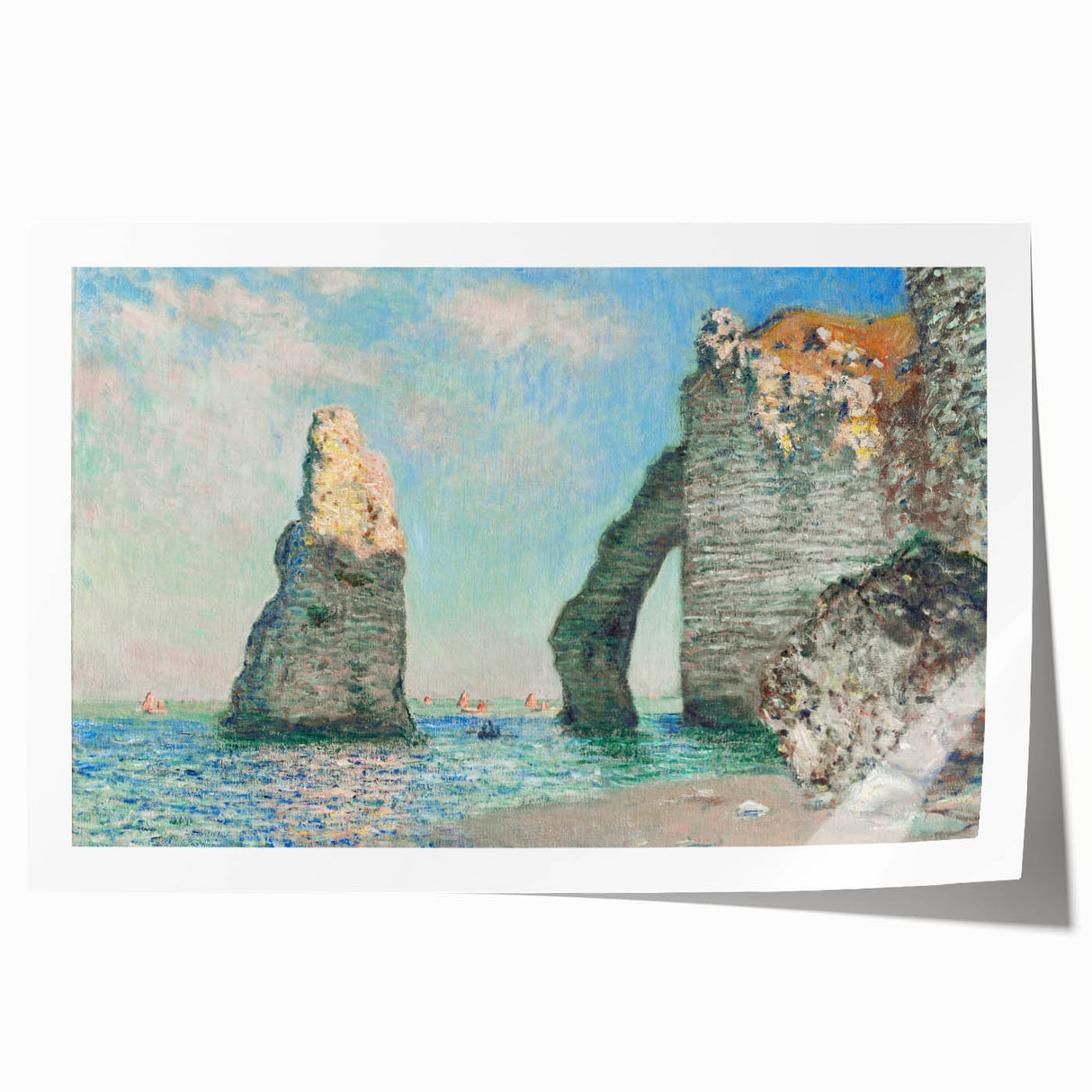 Claude Monet's The Cliffs at Étretat - Impressionist Seascape Print