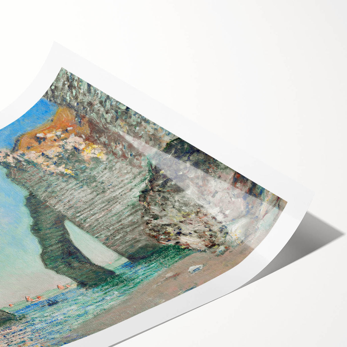 Claude Monet's The Cliffs at Étretat - Impressionist Seascape Print