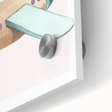 Kids Room Art Prints - Vintage Airplane & Rocket Adventure Theme