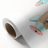 Kids Room Art Prints - Vintage Airplane & Rocket Adventure Theme