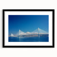 Landscape bridge frame with a black matte finish, showcasing a modern design that enhances any decor. Ideal for displaying artwork or photographs in contemporary settings.
