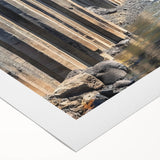 Stunning rolled canvas artwork depicting vibrant canyons in warm earth tones, perfect for enhancing home decor. Packaged securely in a durable tube for preservation.