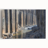 Stunning landscape canvas artwork depicting vibrant canyons in warm earth tones, ideal for home decor, showcasing natural beauty and depth. Perfect for art enthusiasts and nature lovers.