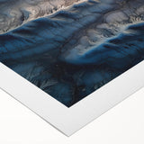 Desert landscape rolled canvas artwork showcasing vibrant orange and yellow hues of sunset over sand dunes, elegantly packaged in a secure tube for safe delivery.