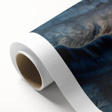 Desert landscape printed on rolled canvas, showcasing vibrant hues of orange and yellow, perfect for enhancing interior decor with a warm aesthetic.