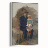 Modern Wall Art of Seated Figure with Child - Abstract Contemporary Art Print