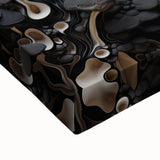 Close-up black and white landscape art on stretched canvas, displaying detailed natural elements, ideal for bedroom wall art.