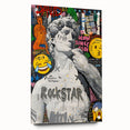 Vibrant Pop Art Wall Art – Colorful David Statue Canvas