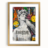 Vibrant Pop Art Wall Art – Colorful David Statue Canvas