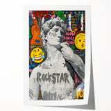 Vibrant Pop Art Wall Art – Colorful David Statue Canvas