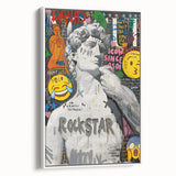 Vibrant Pop Art Wall Art – Colorful David Statue Canvas