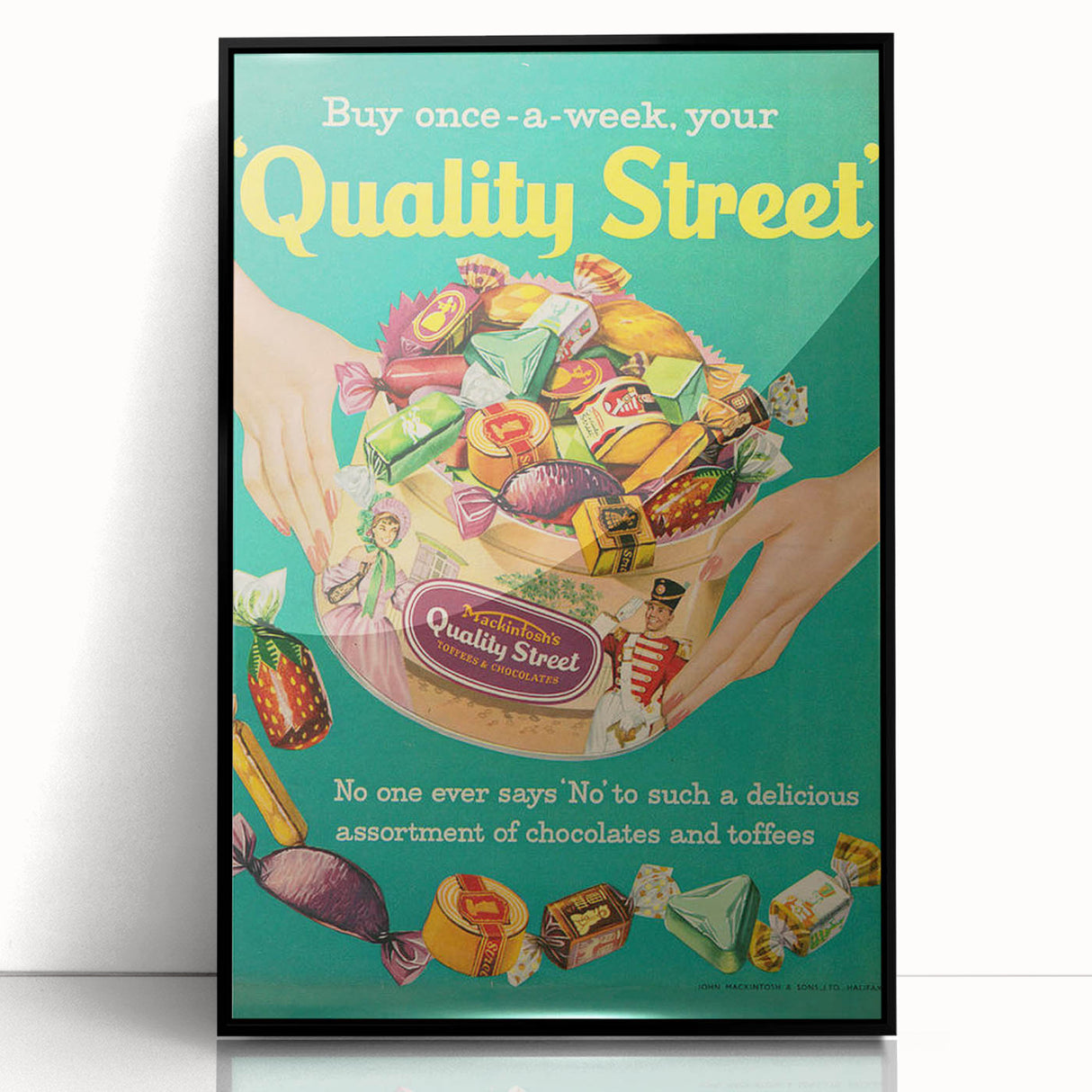 Retro Quality Street Ad Wall Art - Vintage Prints for Sweet Lovers