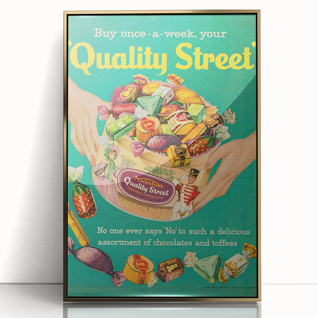 Retro Quality Street Ad Wall Art - Vintage Prints for Sweet Lovers