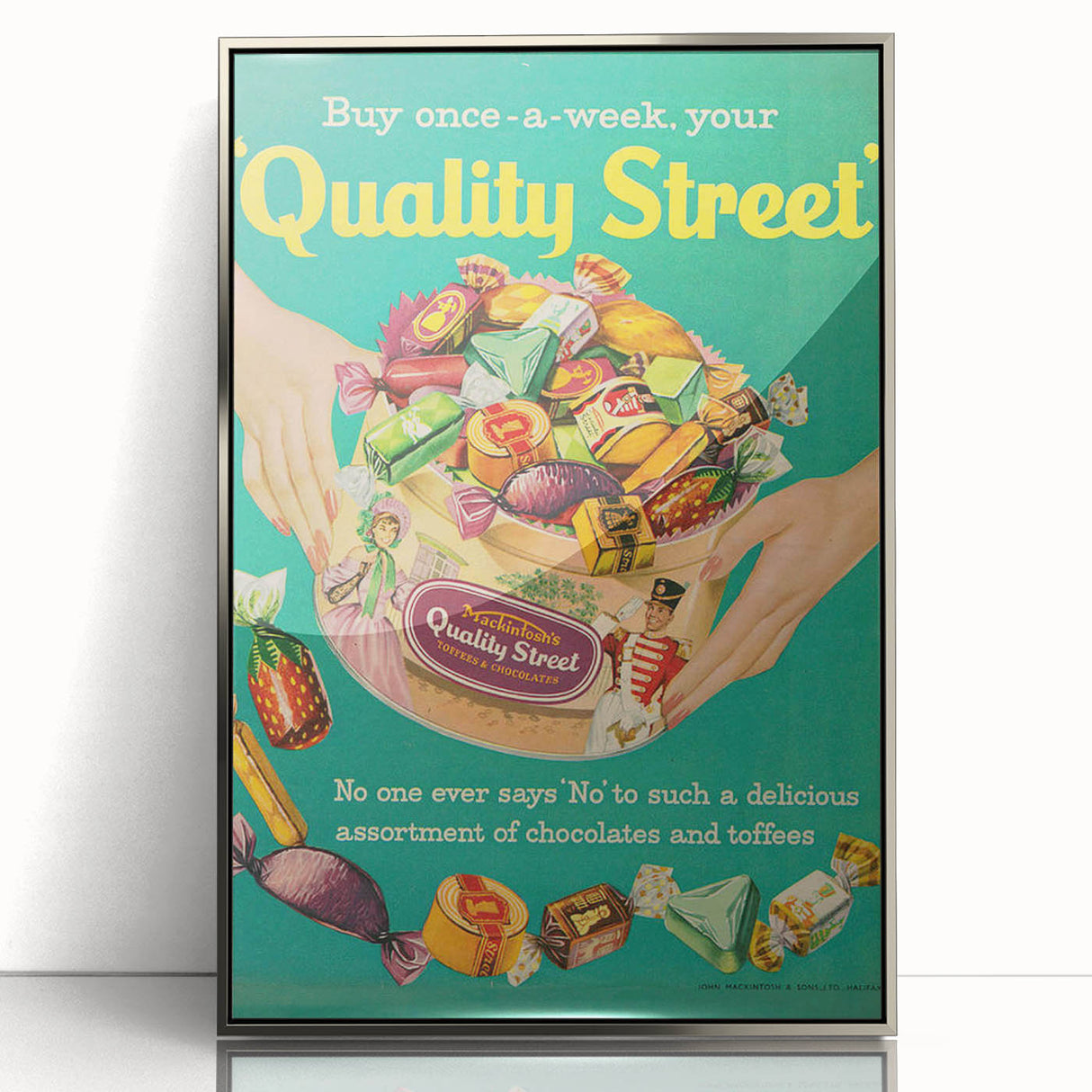 Retro Quality Street Ad Wall Art - Vintage Prints for Sweet Lovers