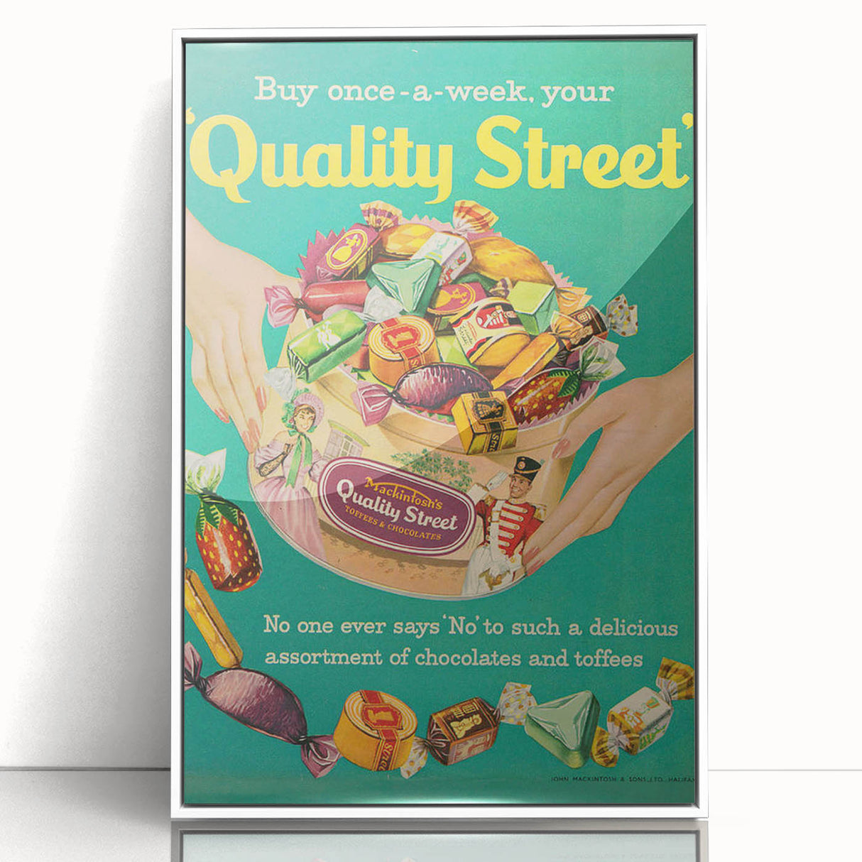 Retro Quality Street Ad Wall Art - Vintage Prints for Sweet Lovers