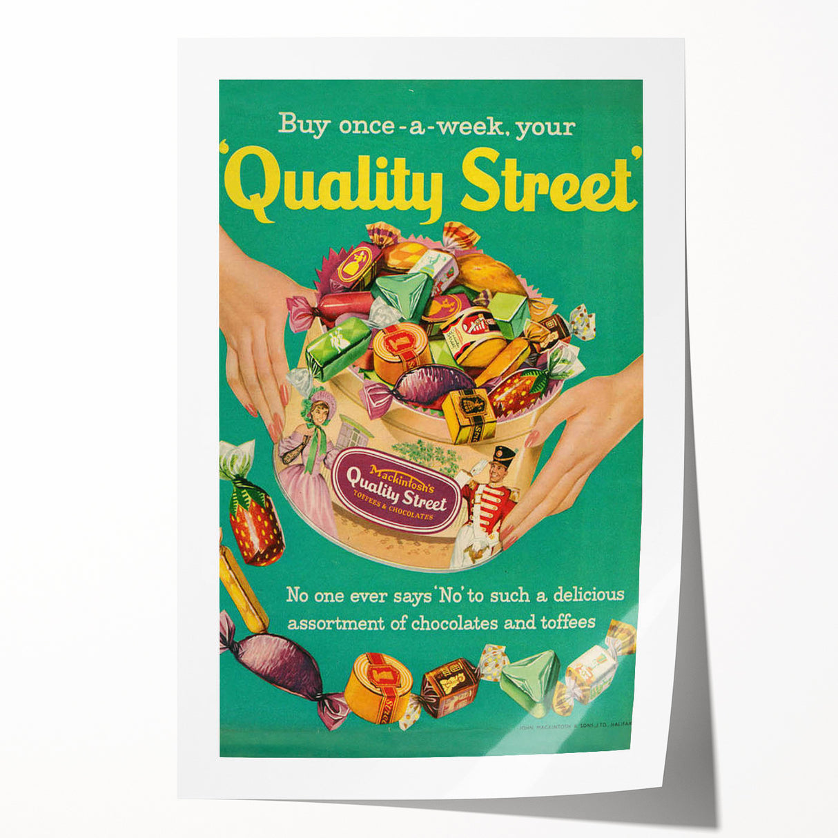 Retro Quality Street Ad Wall Art - Vintage Prints for Sweet Lovers