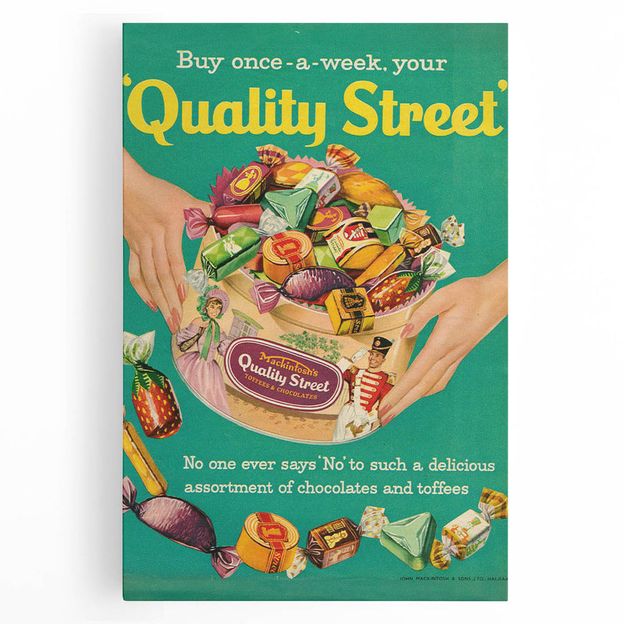 Retro Quality Street Ad Wall Art - Vintage Prints for Sweet Lovers