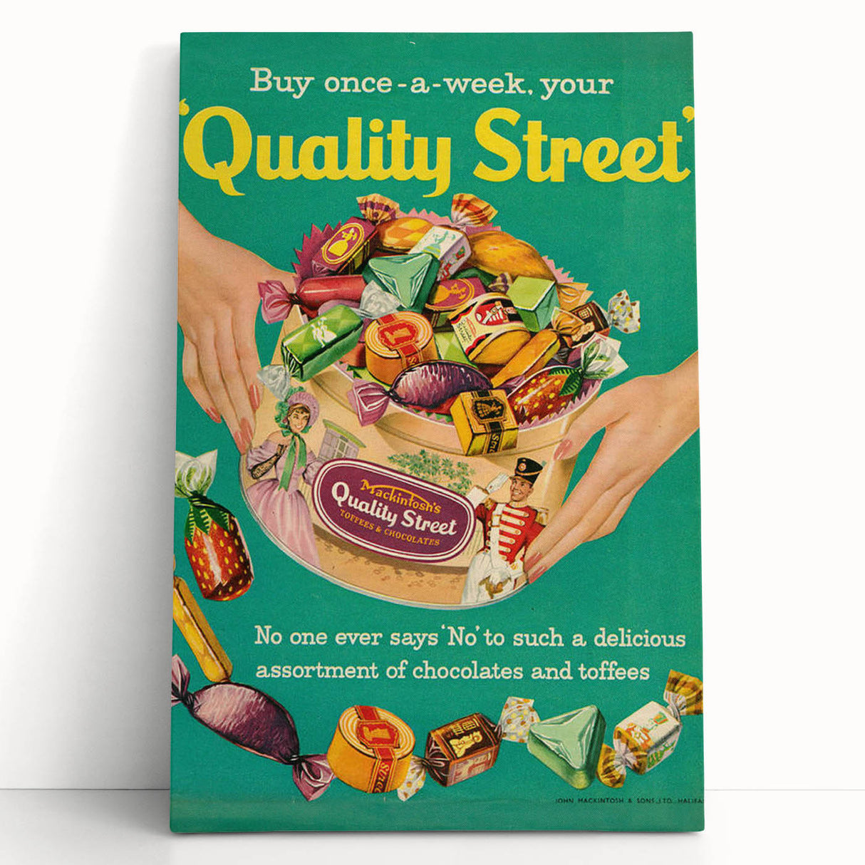 Retro Quality Street Ad Wall Art - Vintage Prints for Sweet Lovers