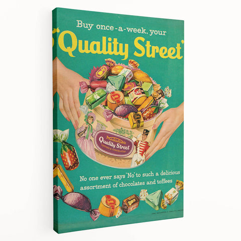 Retro Quality Street Ad Wall Art - Vintage Prints for Sweet Lovers