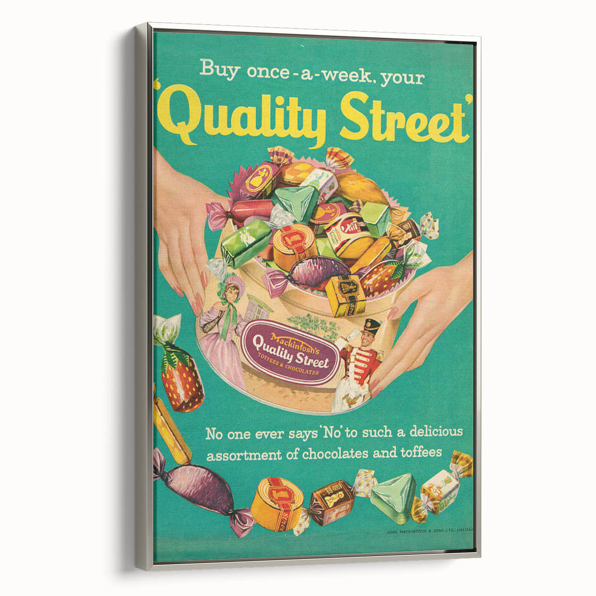 Retro Quality Street Ad Wall Art - Vintage Prints for Sweet Lovers