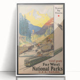 Retro National Parks Travel Poster – Vintage Prints & Scenic Wall Art