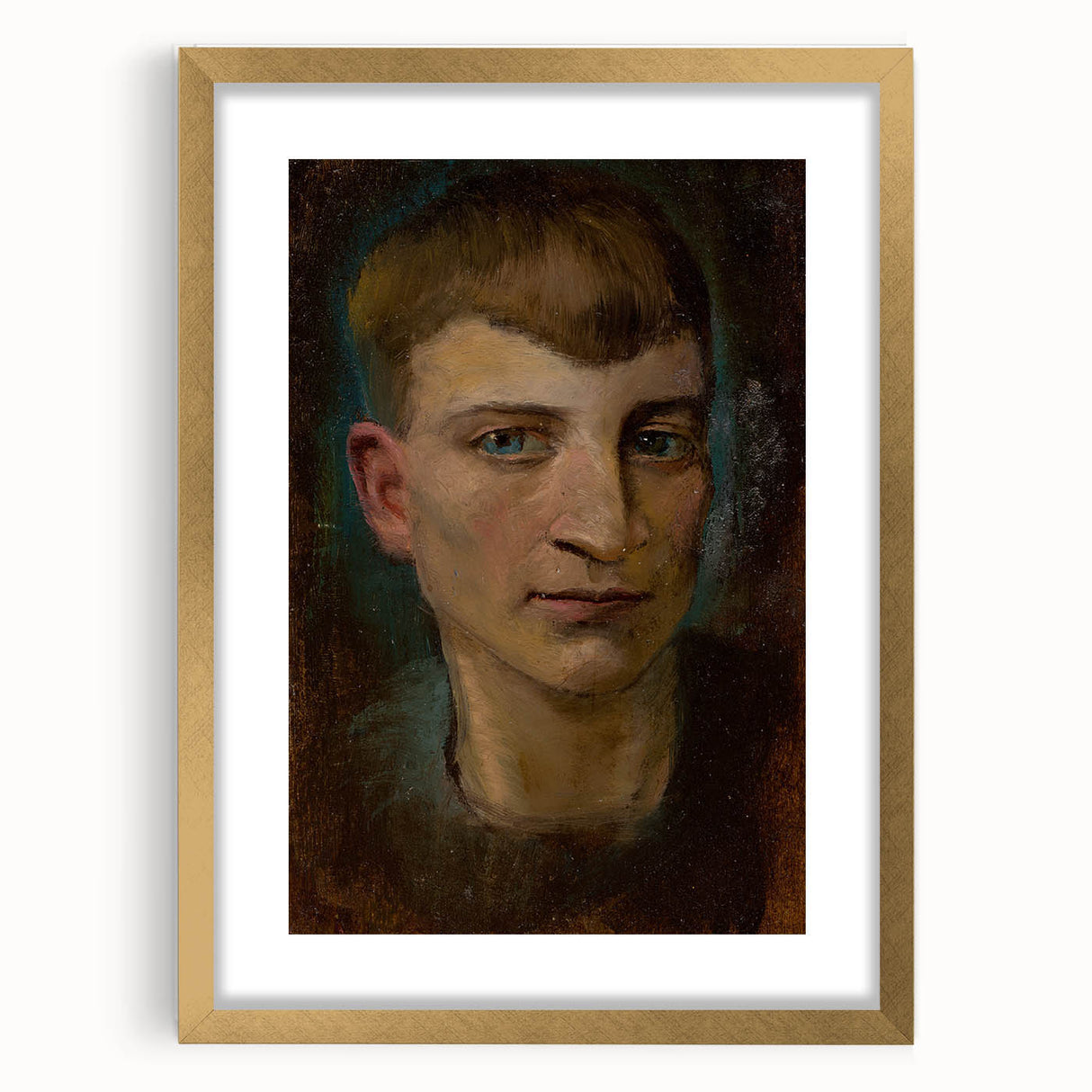 Head of Emaciated Boy Realism Art Print - Ladislav Mednyánszky Portrait