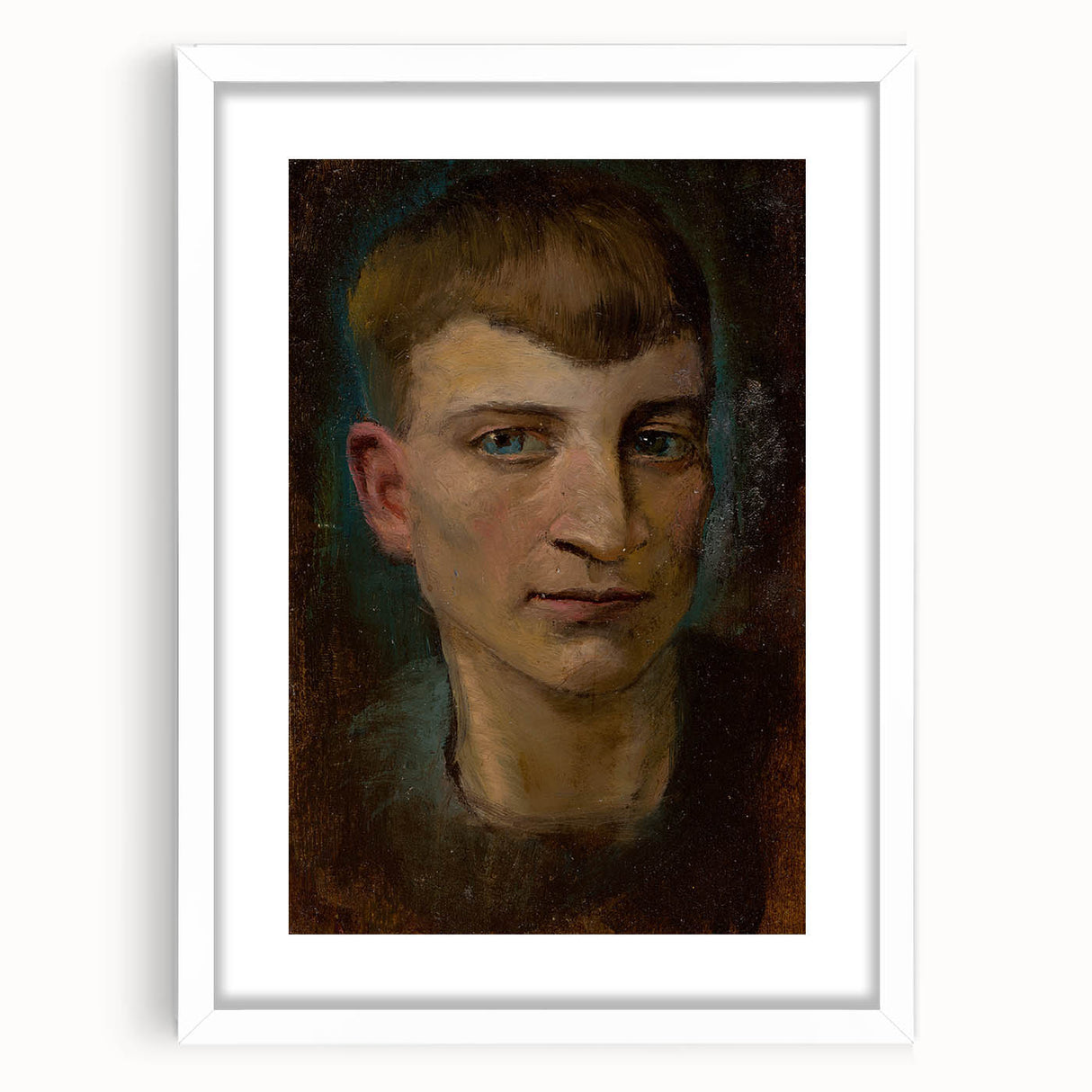 Head of Emaciated Boy Realism Art Print - Ladislav Mednyánszky Portrait