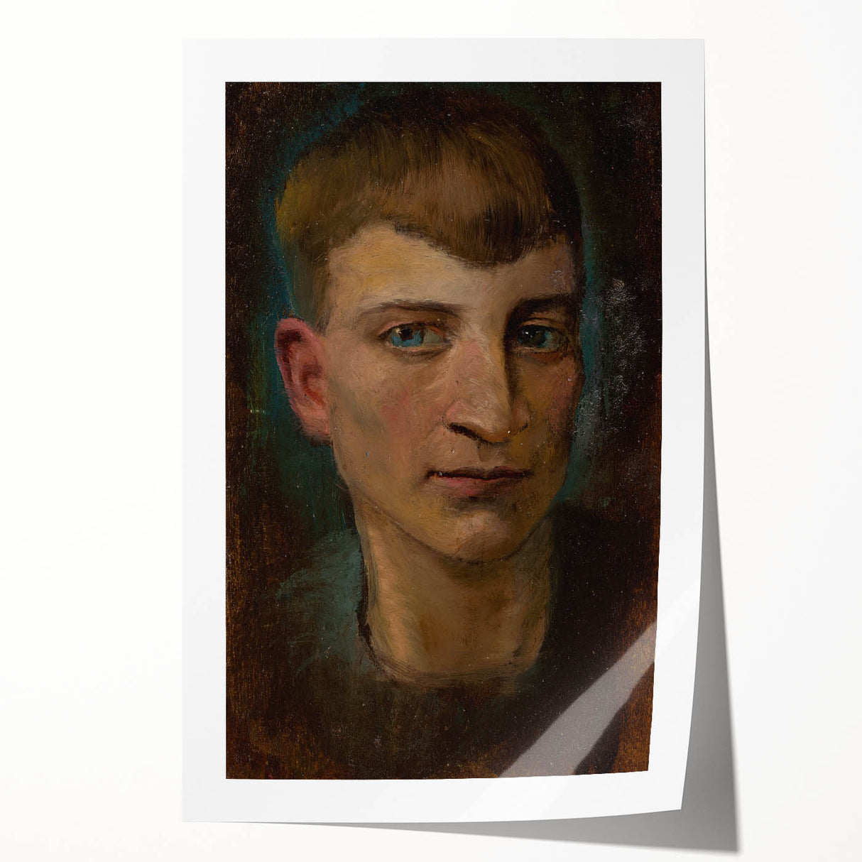 Head of Emaciated Boy Realism Art Print - Ladislav Mednyánszky Portrait