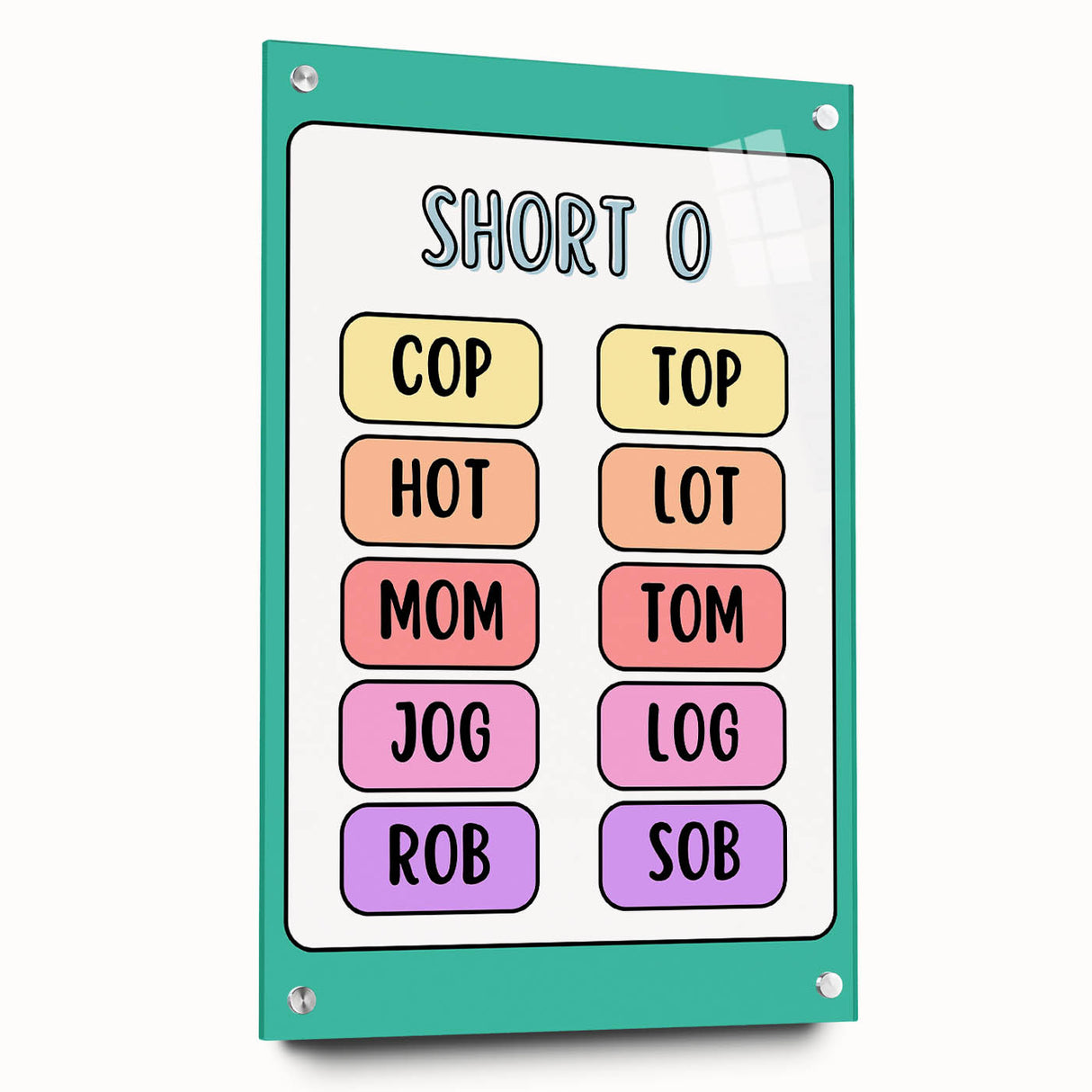 Numbers and Shapes Wall Art – Short O Phonics Learning Print