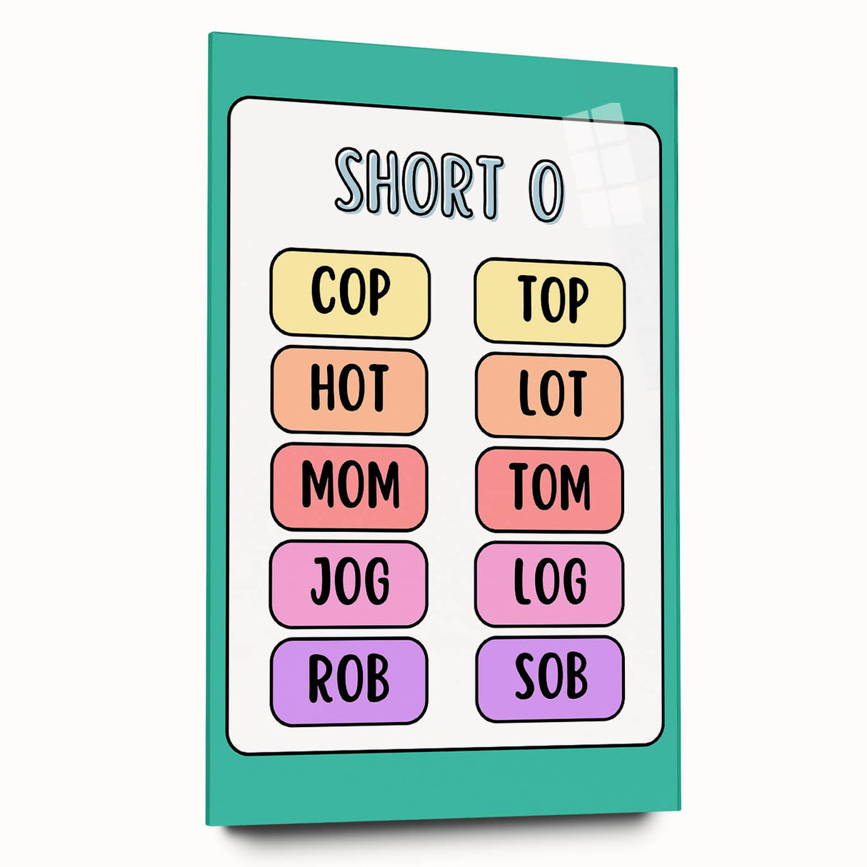 Numbers and Shapes Wall Art – Short O Phonics Learning Print