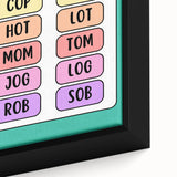 Numbers and Shapes Wall Art – Short O Phonics Learning Print